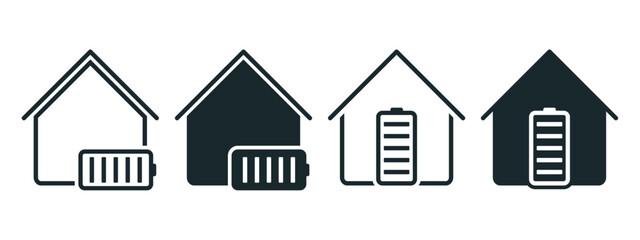 House battery icon. Illustration vector