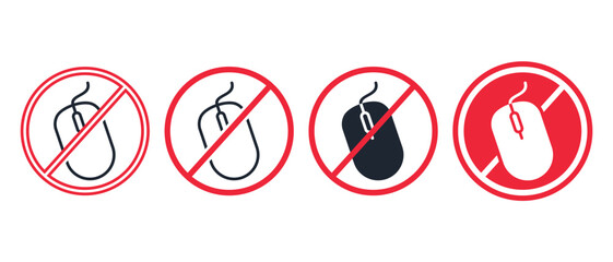 Mouse off icon. Illustration vector