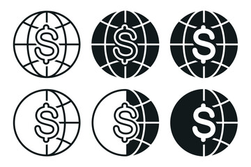 Global world economy icon. Illustration vector