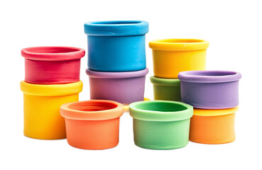 Playdough Set for Creative and Fun Play - Isolated on White Background