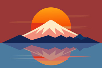 vector illustration of mountain landscape