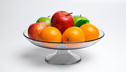 apple and cantanja fruits in a white bowl