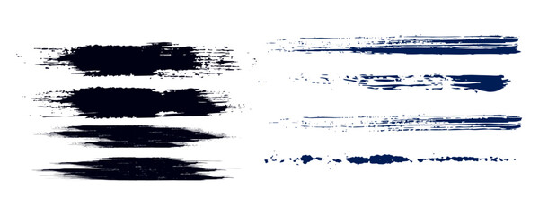 Brush strokes vector. Set of text boxes. Paintbrush collection. Grunge design elements. Dirty texture banners. modern. eps10