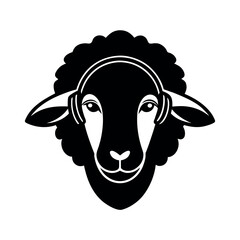 Headphone Sheep Silhouette Vector Animal Art