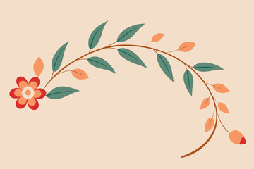 vector illustration of an abstract background with leaves