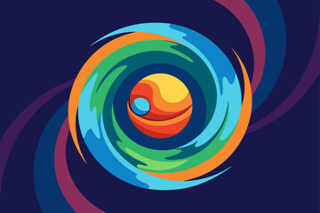 abstract background with rainbow