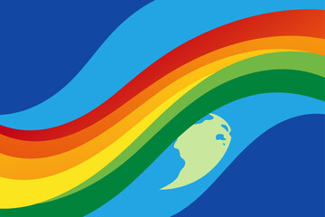 abstract rainbow background with rainbow