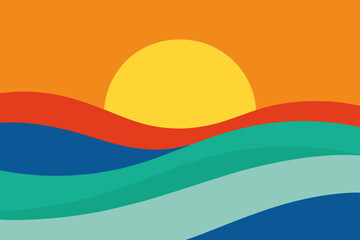 vector illustration of an abstract summer background