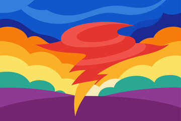 vector illustration of a landscape