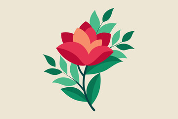 vector illustration of a rose