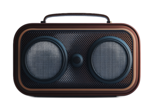 Portable Speaker for Wireless Sound and Music - Isolated on White Background