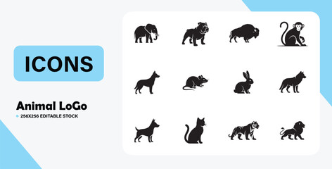 Collection of Fresh Fruit Icons Pineapple, Strawberry, Grapes, Pomegranate, Kiwi, Passion Fruit