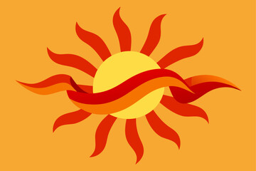 abstract sun vector illustration