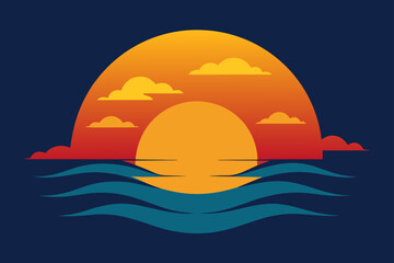 sunset over the sea