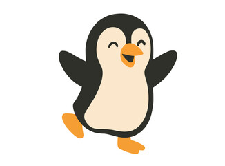 Cute Penguin Cartoon Illustration
