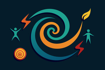 abstract background with arrows
