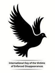 Obraz premium International Day of the Victims of Enforced Disappearances A Dove of Peace in Flight