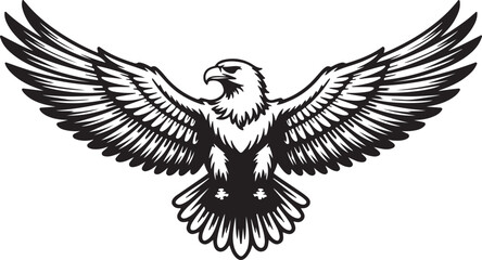 Obraz premium Majestic Eagle Wings Spread Wide A Powerful Symbol of Freedom and Strength