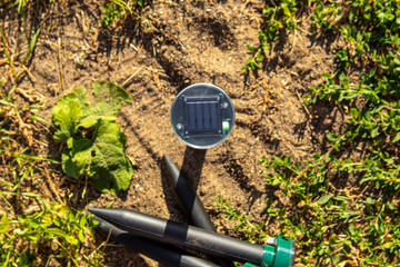 Solar-powered ultrasonic mole, mouse and snake repellents. Protection of the garden and garden beds...