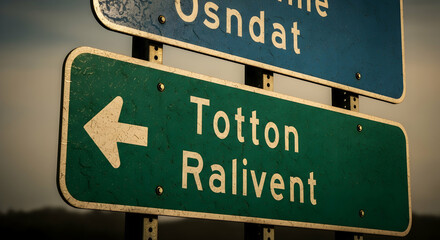Directional Road Sign Directing Drivers To Totton And Ralivent Destination