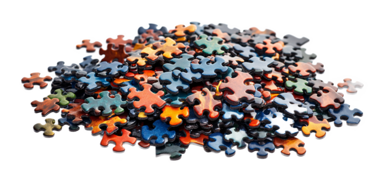 Puzzle Game for Fun and Cognitive Development - Isolated on White Background