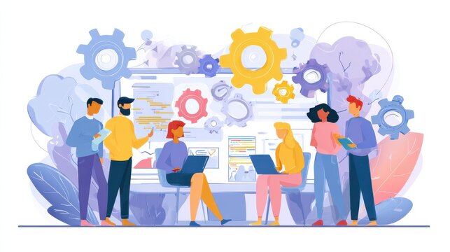 Customer experience abstract concept vector illustration set. Project delivery, beta testing, user guide, software development, new product launch, technical guide, helpdesk abstract metaphor., no lo