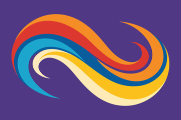 Colorful abstract vector background with swirling light and wave patterns