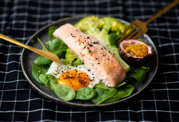keto diet breakfast with salmon