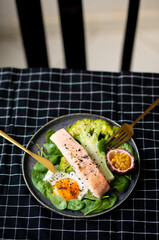 keto diet breakfast with salmon