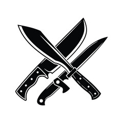 vector set of kitchen utensils and knife