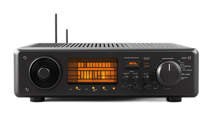 Fototapeta premium Radio Receiver for Vintage and Retro Decor - Isolated on White Background