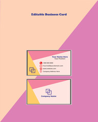 Creative Double-sided business card design. visiting card with company logo. Editable modern business card template. Simple and Clean business cards.