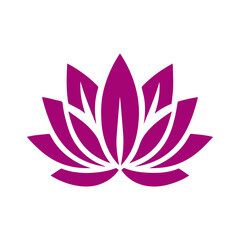  elegant flower lotus purple ornament logo.