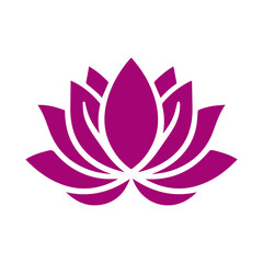  elegant flower lotus purple ornament logo.