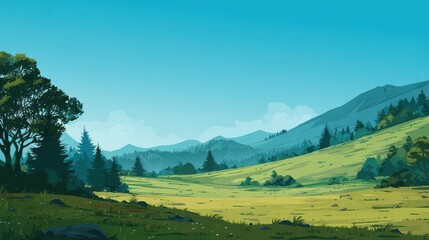 Empty background nature scenery illustration, no logos, no brands