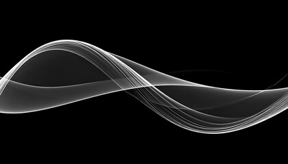 Fototapeta premium Abstract black and white wavy design (1)