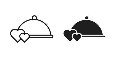 Obraz premium Wedding dinner icon. Sign design vectors pack