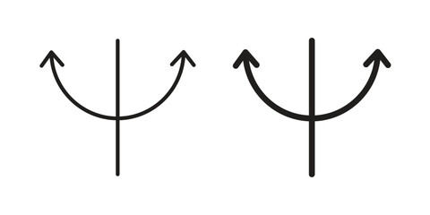 Two side icon. Sign design vectors pack