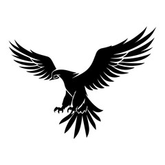 Majestic Flying Eagle Silhouette Vector Art

