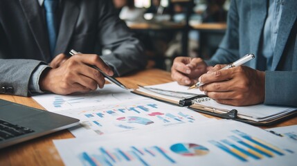 Business Consulting meeting working and brainstorming new business project finance investment concept.