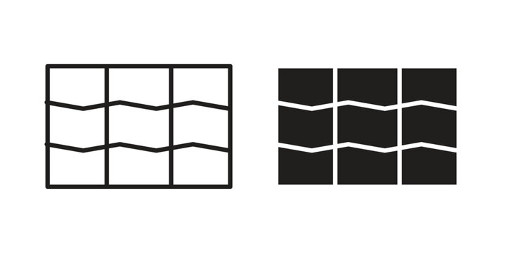 Roof tile icon. Sign design vectors pack