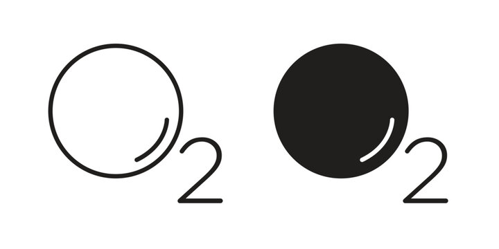 Oxygen O2 icon. Sign design vectors pack