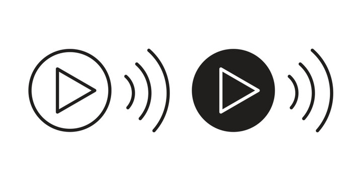 Livestream icon. Sign design vectors pack
