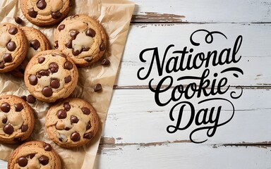 Delicious chocolate chip cookies for national cookie day celebration