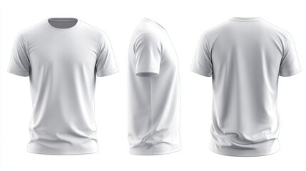 white blank basic shirt male