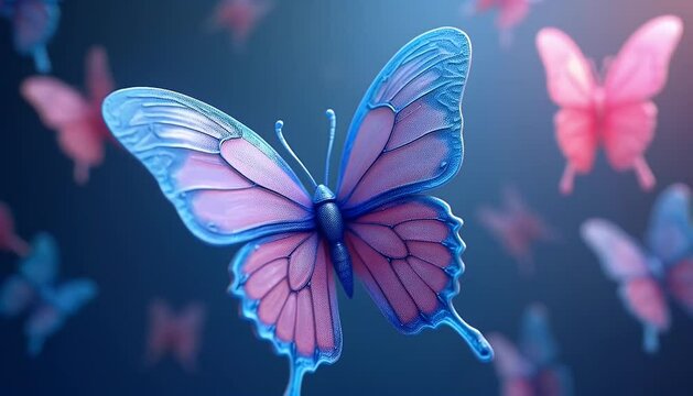 beautifull butterfly on a gradient background