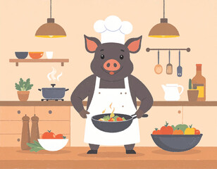A04_pig-chef_kitchen_vector