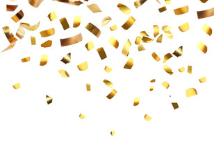 Fototapeta premium Gold confetti isolated 