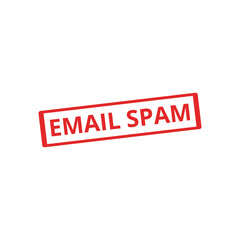 Email Spam Red Stamp Vector Design for Warning and Communication Graphics.