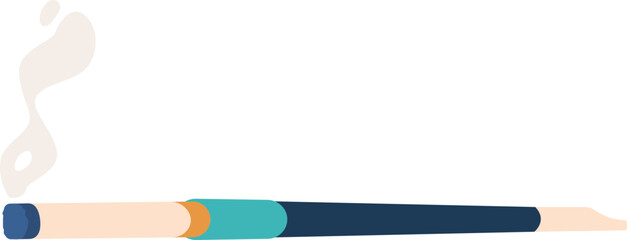 Smoking cigarette mouthpiece vector illustration